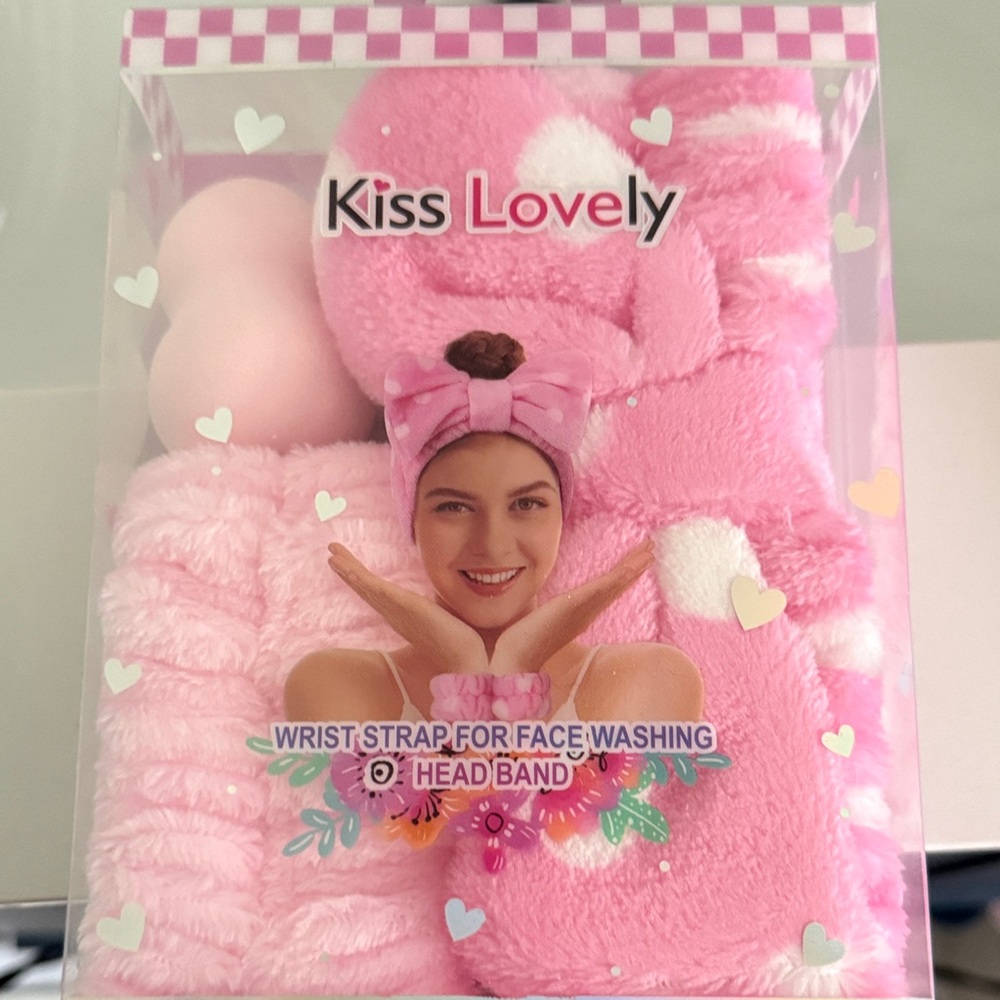 Pink Plush Hair Accessory Set